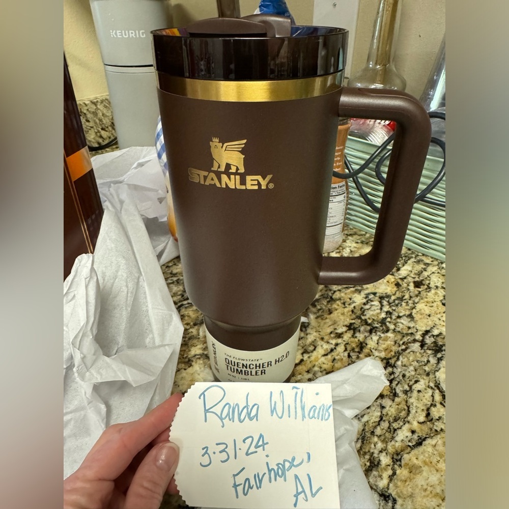 Stanley Quencher 40 ounce chocolate Gold tumbler cup Brand New - Picture 1 of 7
